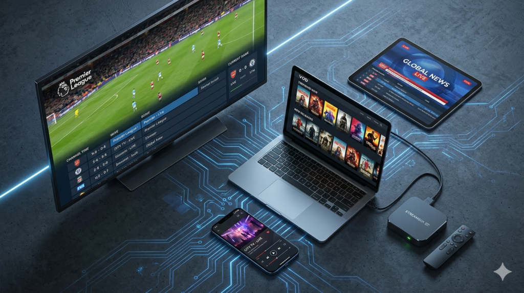 Futuristic 2026 Multi-Device IPTV Streaming Ecosystem